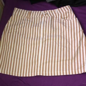 Striped mini skirt